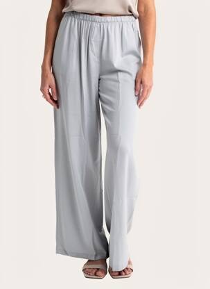 Pantalon large coupe fluide taille normale gris DANIELE FIESOLI femme