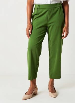 Pantalon 7/8 taille élastique taille normale vert OTTOD'AME femme