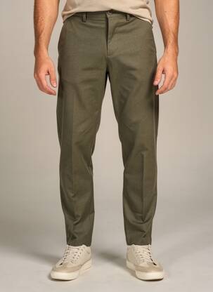 Pantalon chino poches taille normale vert KNOWLEDGE COTTON APPAREL homme