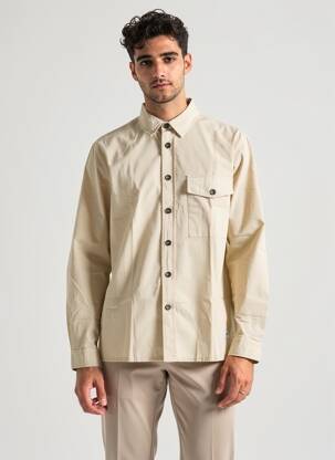Chemise manches longues poches beige SHOE homme