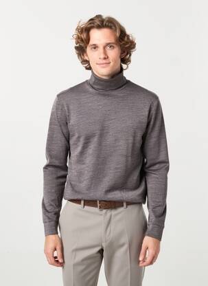 Pull col roulé stretch manches longues gris SCOTCH & SODA homme