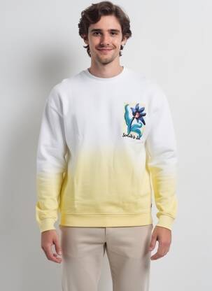 Sweat-shirt stretch manches longues blanc SCOTCH & SODA homme