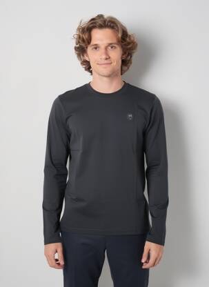 T-shirt bio manches longues noir KNOWLEDGE COTTON APPAREL homme