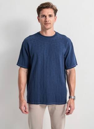 Pull stretch manches courtes bleu SCOTCH & SODA homme