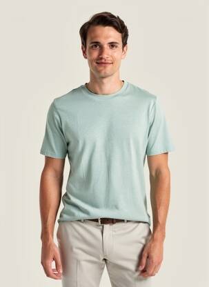 T-shirt bio manches courtes vert KNOWLEDGE COTTON APPAREL homme