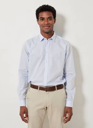 Chemise manches longues coupe cintrée bleu SCOTCH & SODA homme
