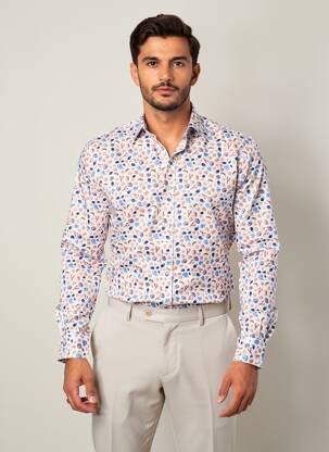 Chemise manches longues imprimé fantaisie blanc A FISH NAMED FRED homme