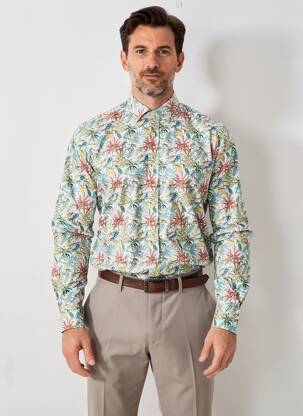 Chemise manches longues imprimé fantaisie vert A FISH NAMED FRED homme