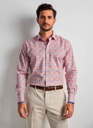 Chemise manches longues imprimé fantaisie orange A FISH NAMED FRED homme