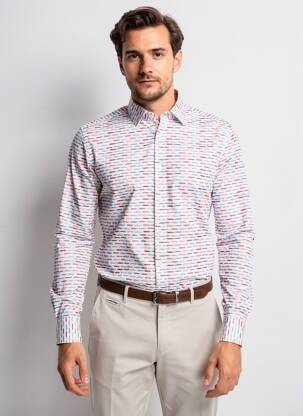Chemise manches longues imprimé fantaisie blanc A FISH NAMED FRED homme