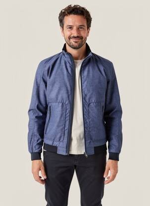 Veste casual coupe droite bleu COFOX homme