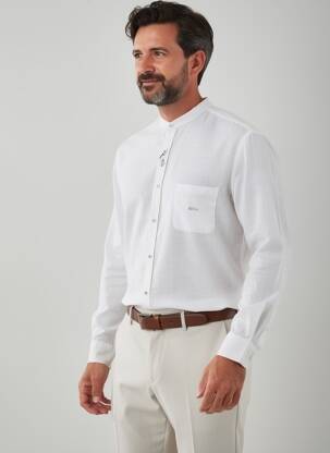 Chemise manches longues coupe droite blanc DARIO BELTRAN homme