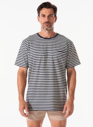T-shirt coupe droite manches courtes bleu ARMOR LUX homme