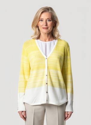 Gilet manches longues stretch jaune MARBLE femme