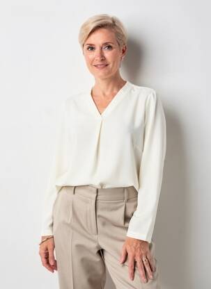 Top manches longues manches longues beige ELEANE femme