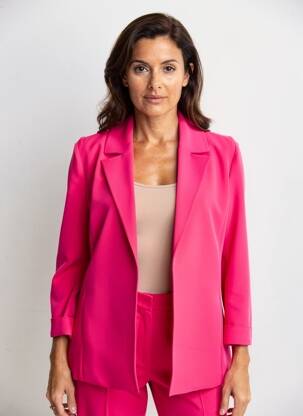 Blazer finition intérieure biaisée rose TINTA STYLE femme