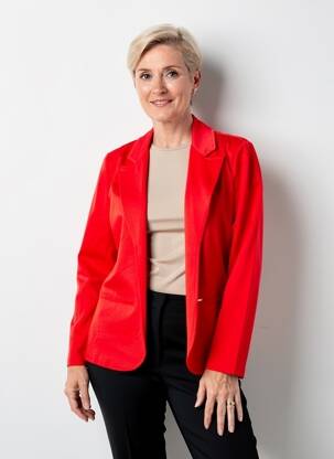 Blazer poches rouge ANDAM femme