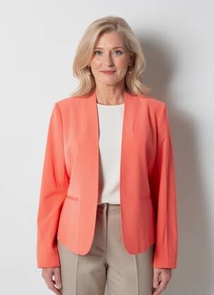 Blazer poches orange JULIE GUERLANDE femme