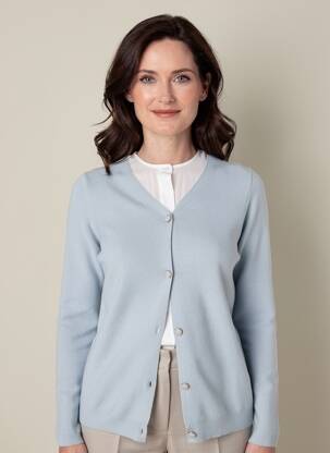 Gilet manches longues stretch bleu JULIE GUERLANDE femme