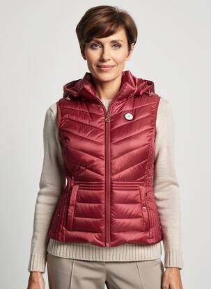 Doudoune poches a capuche rose JULIE GUERLANDE femme