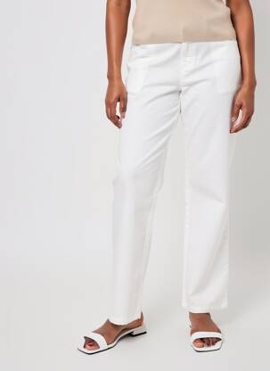 Pantalon droit stretch taille normale blanc WALTRON femme