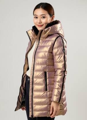 Doudoune manches longues a capuche or DANIELA COOL femme