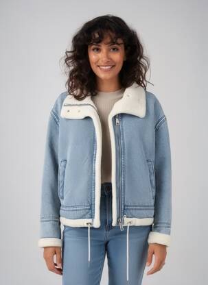 Veste casual poches bleu RINO & PELLE femme