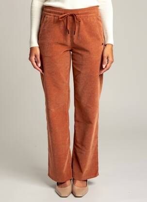 Pantalon droit taille élastique taille normale rose GARCIA femme