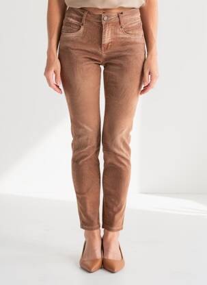 Pantalon slim skinny taille normale marron EVA KAYAN femme