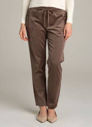 Pantalon droit stretch taille normale marron ZHRILL femme