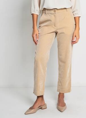 Pantalon 7/8 stretch taille normale beige SURKANA femme