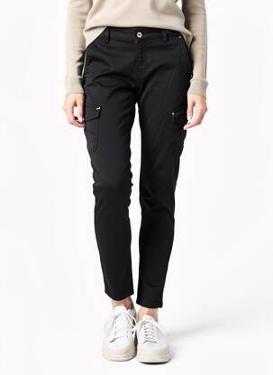 Pantalon cargo poches taille normale noir KAPORAL femme