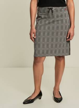 Jupe courte taille élastique gris TONI femme