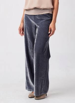 Pantalon flare stretch taille haute gris SURKANA femme