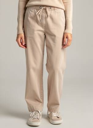 Pantalon droit taille élastique taille normale beige CECIL femme