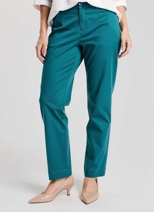 Pantalon chino tissage popeline taille normale vert LA FIANCÉE femme