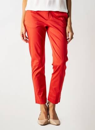 Pantalon chino tissage popeline taille haute rouge LA FIANCÉE femme