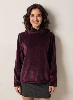 Sweat-shirt stretch manches longues violet CECIL femme