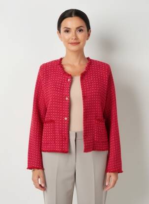 Veste chic poches rouge EVA KAYAN femme