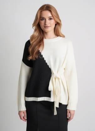 Pull stretch manches longues beige EGO femme
