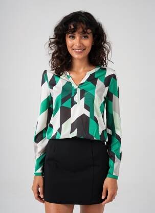 Blouse manches longues manches longues vert CECIL femme