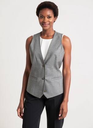 Gilet sans manche poches gris SOYACONCEPT femme
