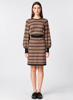 Robe pull stretch manches longues violet KING LOUIE femme