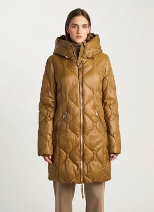 Doudoune manches longues a capuche marron BEAUMONT femme