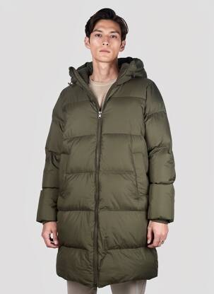 Doudoune manches longues a capuche vert BEAUMONT femme