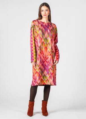 Robe pull stretch manches longues orange JEI'S BY LETIZIA DENARO femme