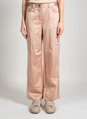 Pantalon cargo coupe droite taille normale rose YAYA femme