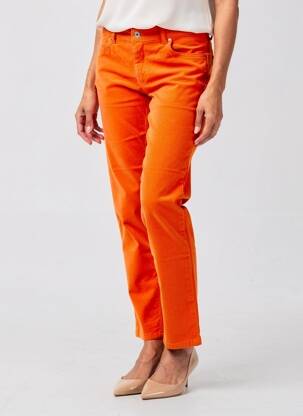 Pantalon slim stretch taille normale orange OUI femme