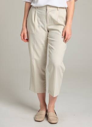 Pantalon 7/8 taille élastique taille normale beige IMPERIAL femme
