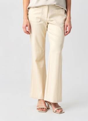 Pantalon flare stretch taille normale beige LA PETITE ETOILE femme